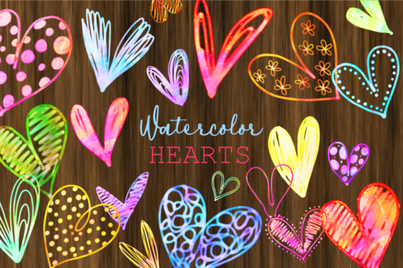 A Designer's Review: Watercolor Love Hearts for Real Client Projects