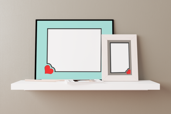 A Heart-Cut SVG Photo Mat for Crafting & Brand Graphics
