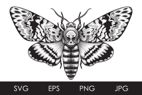 A Monochrome Moth for Timeless Graphic Design Projects