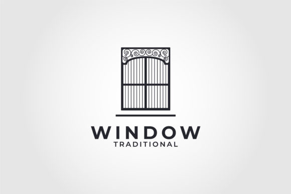 A Traditional Window Icon for Classic Branding and Logo Design