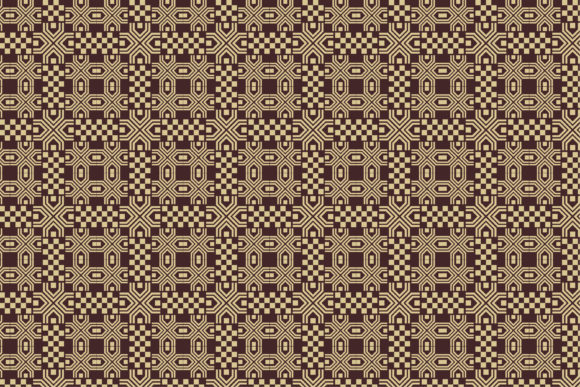 Line Brown Hexagon Square Pattern Graphics for Modern Branding