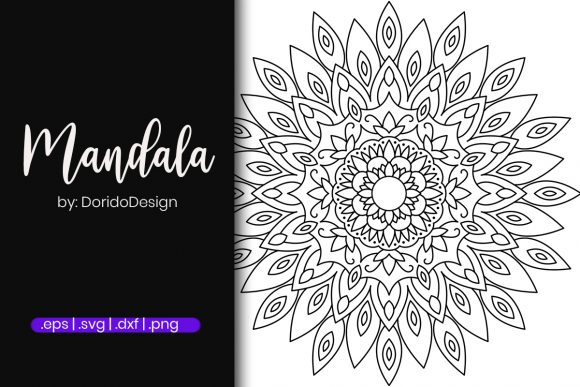 Mandala Design Assets for Graphics and Coloring Pages