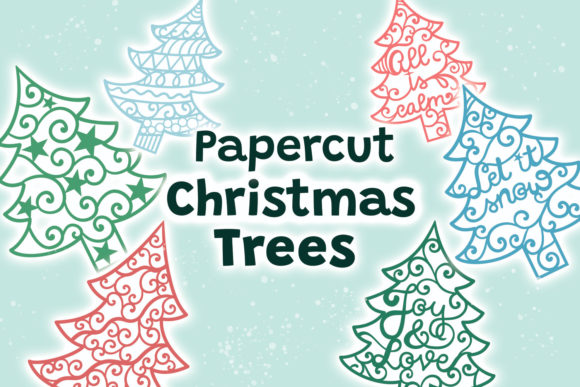 Papercut Christmas Trees: 10 Festive SVG Graphics for Crafts