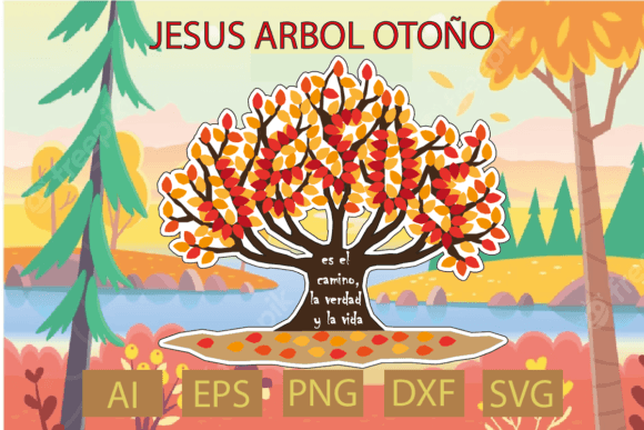 Reviewing Jesús Árbol Otoño: A Seasonal Design Asset for T-Shirt Graphics